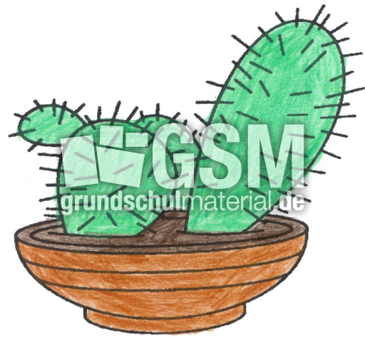 Kaktus - Anlautbilder - Lautgebrden - Deutsch Klasse 1 -  Grundschulmaterial.de