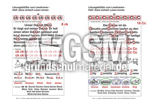 ganz einfach lesen lernen 048_049 - Lösungsseiten - Ganz ...