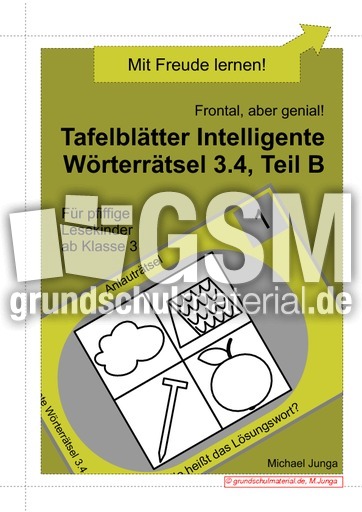 Tafelblätter Intelligente Wörterrätsel 3.4, Teil B - intelligente Wörterrätsel - Tafelkarten ...