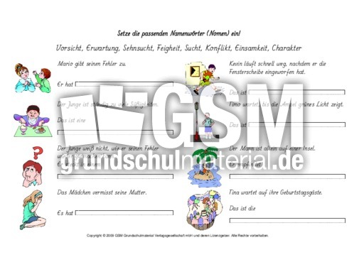 abstrakte-Namenwörter-AB 7 - AB abstrakte Namenwörter ...