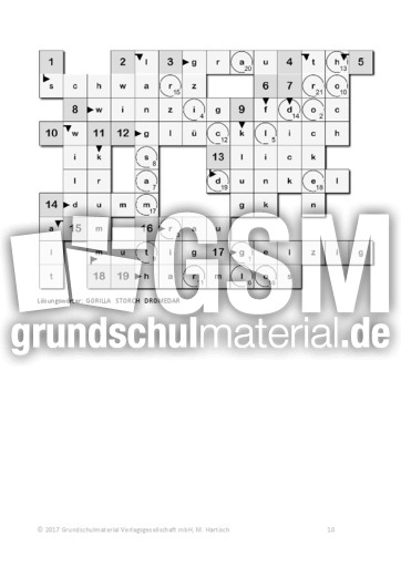 Adjektive - Verschiedenes - Kreuzwortrtsel - Deutsch Klasse 3 - Grundschulmaterial.de Adjektive - Verschiedenes - Kreuzwortrtsel - Deutsch Klasse 3 - Grundschulmaterial.de