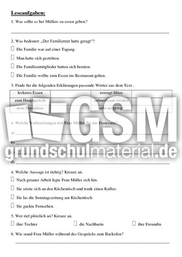 Lesetest klasse 1 Lesetest klasse 1