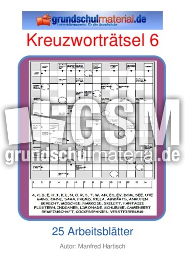 kreuzwortratsel 06 kreuzwortratsel kreuzwortratsel silbenratsel wabenratsel wortratsel labyrinth und quizhefte deutsch klasse 4 grundschulmaterial de