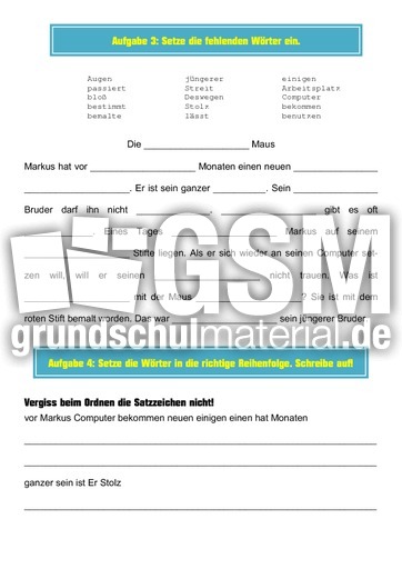 pdf mappe die bemalte maus diktatmappen mit Übungen maus 2 pdf