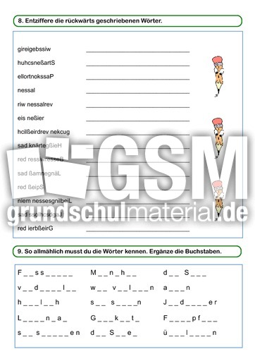 Lernwortmappe Ss Oder Ss Lernwortmappen Mit Ubungen