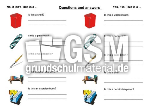School Things Vocabulary Sheets Arbeitsblatter Englisch Klasse 4 Grundschulmaterial De