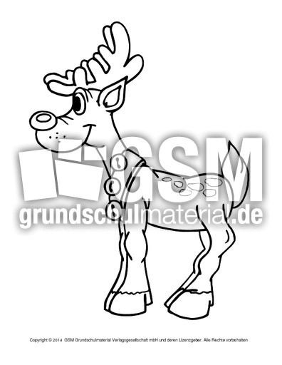 Ausmalbild Rentier Weihnachten Ausmalbilder Weihnachten