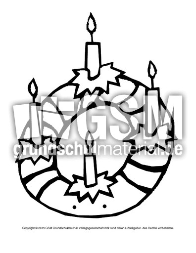 Adventskranz-Schleife-binden-4-SW - Fensterbilder-Schleifen binden - Basteleien - Weihnachten - Feste und Feiertage