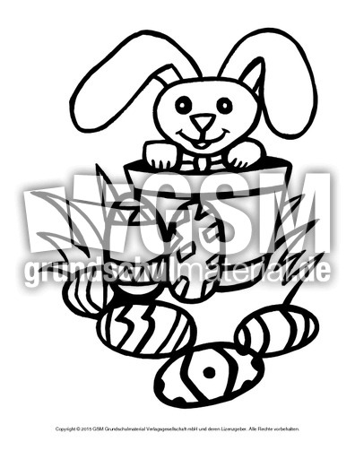 Ausschneidemotiv-Osterhase-9 - Ausschneidemotive - Ostern - Feste und Feiertage - HuS Klasse 2 ...