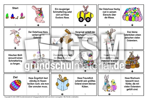 Lesedomino Ostern 1 Ostern Lese Dominos Ostern Feste Und