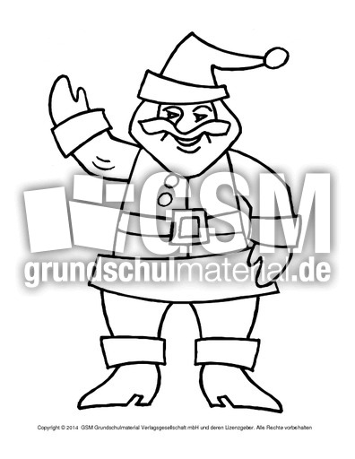 Nikolaus 2 Zum Ausschneiden Ausschneidemotive Weihnachten Weihnachten Feste Und Feiertage Hus Klasse 2 Grundschulmaterial De