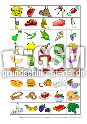 Ausschneidebogen 1 Bilder Zum Ausschneiden Ernahrung Themen Und Projekte Hus Klasse 2 Grundschulmaterial De