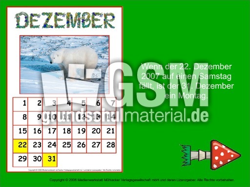 Kalender-4 - Orientierung am Kalender - Computerübungen ...