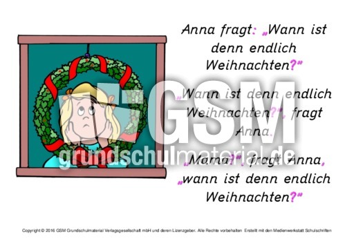 Tafelkarten Wortliche Rede Advent Adventsatze Wortliche Rede
