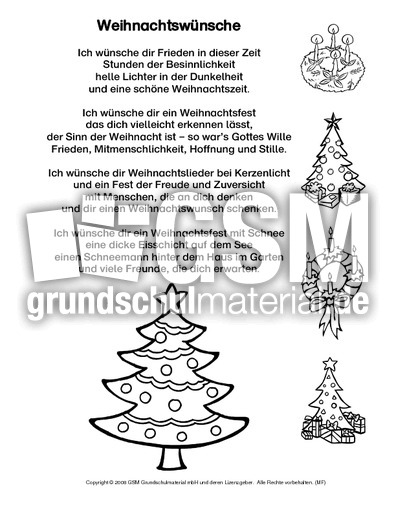 Weihnachtswunsche C Sw Druckvorlagen Weihnachtsgedichte Gedichte Weihnachten Feste Feiertage Hus Klasse 3 Grundschulmaterial De