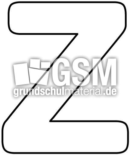 Blanko Buchstabe Z Blanko Buchstaben Buchstabenschablonen Deko Buchstaben Material Klasse 1 Grundschulmaterial De