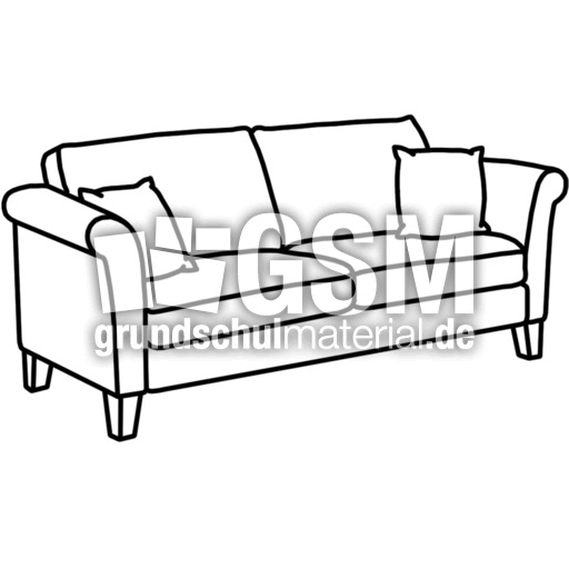 Sofa Q S Nomengrafiken Zum Ausmalen Material Klasse 1 Grundschulmaterial De