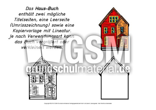 Mini Buch Haus Mini Bucher Verschiedenes Lapbook Vorlagen Material Klasse 2 Grundschulmaterial De