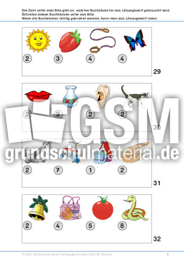 Bilderrtsel - 4 Buchstaben - Bilderrtsel - Rtsel, Puzzles und Suchsel -  Material Klassenbergreifendes Material - Grundschulmaterial.de
