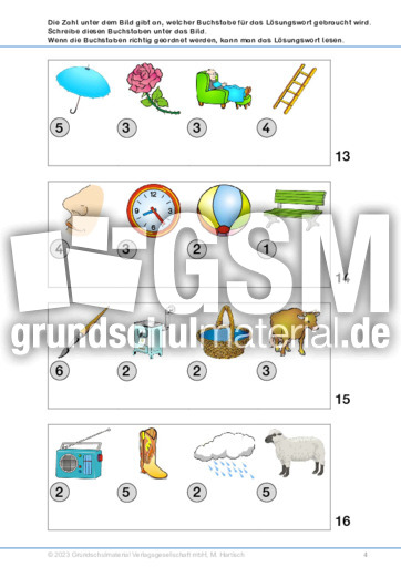 Bilderrtsel - 4 Buchstaben - Bilderrtsel - Rtsel, Puzzles und Suchsel -  Material Klassenbergreifendes Material - Grundschulmaterial.de