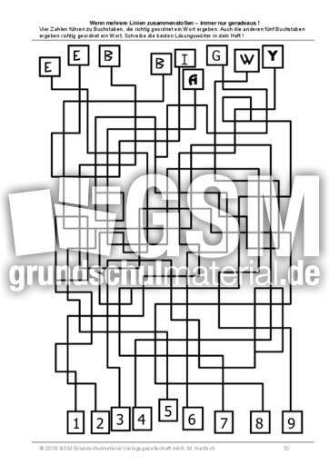 Buchstabensuche im Linien-Labyrinth - Buchstabensuche im Linien-Labyrinth -  Rtsel, Puzzles und Suchsel - Material Klassenbergreifendes Material -  Grundschulmaterial.de