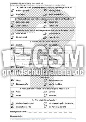 Ratsel B 8 Allgemeines Wer Weiss Denn So Etwas Ratsel Puzzles Und Suchsel Material Klassenubergreifendes Material Grundschulmaterial De