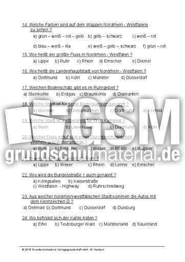 Nordrhein-Westfalen Quiz - Deutschland und Bundesländer - Wer ...