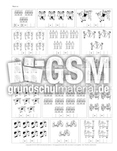 Ab 3er Reihe 6 3er Reihe Arbeitsbatter 1x1 1x1 Einfuhrung