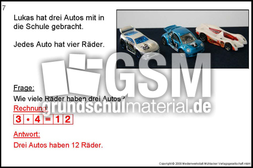 Rechengeschichte 7 Losung Rechengeschichten 1x1 Grafiken