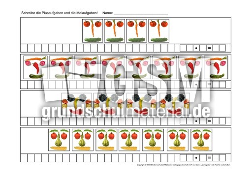Einmaleinskartei Lustige Gesichter 1 12 Lustige Gesichter 1x1