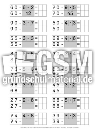 Punktrechnung-vor-Strichrechnung-2 - Punkt- vor Strichrechnung - Arbeitsblätter - Mathe Klasse 3 ...