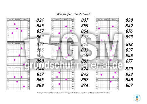 Orientierung im Zahlenraum - Zahlen bis 1000 - Lernhefte - Erweiterung des Zahlenraums - Mathe ...