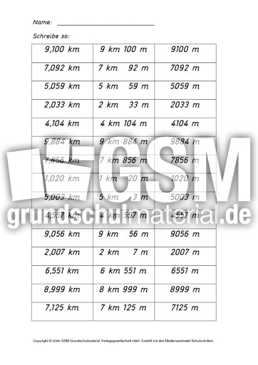 104 km wie viele meter