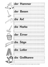 Werkzeuge-Geräte in der Grundschule 