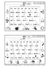Leseubung Worter Mit N Und T N T Buchstabensynthese Lesen Deutsch Klasse 1 Grundschulmaterial De