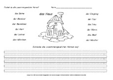 Haus Worter Losung A M Nomen Zusammensetzen Nomen