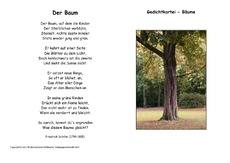 Arbeitsblatt In Der Grundschule Gedichte Uber Baume Gedichte Kartei Werkstatt Deutsch Klasse 3 Grundschulmaterial De