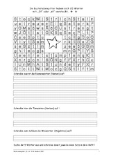 Buchstabengitter Sp sp 4 - Wrter mit Sp - sp - Rechtschreibflle -  Rechtschreibung - Deutsch Klasse 3 - Grundschulmaterial.de
