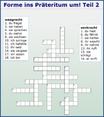 Sonstiges in der Grundschule - Kreuzwortrtsel Prteritum - Grammatik -  Deutsch Klasse 4 - Grundschulmaterial.de