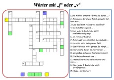 Rechtschreibung in der Grundschule - Kreuzwortrtsel - Rechtschreibung -  Deutsch Klasse 4 - Grundschulmaterial.de