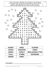 Ratsel In Der Grundschule Adventsworter Arbeitsblatter Weihnachten Feste Und Feiertage Hus Klasse 2 Grundschulmaterial De