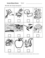 Herbstratsel In Der Grundschule Herbst Ratselreime Herbst Jahreszeiten Hus Klasse 2 Grundschulmaterial De