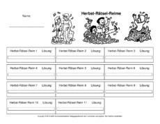 Herbstratsel In Der Grundschule Herbst Ratselreime Herbst Jahreszeiten Hus Klasse 2 Grundschulmaterial De
