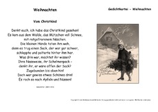 Klassische Weihnachtsgedichte In Der Grundschule Gedichte Weihnachten Feste Feiertage Hus Klasse 3 Grundschulmaterial De