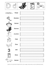 Buchstabe D In Der Grundschule Ab Buchstaben Uben Sw Feinmotorik Und Schreiben Forderung Schuleingangsphase Material Klasse 1 Grundschulmaterial De
