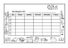 Stundenplan In Der Grundschule Stundenplan Vorlagen Organisation Impulsbilder Material Klasse 1 Grundschulmaterial De