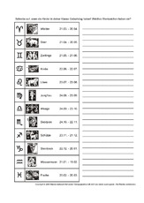 Sternzeichen In Der Grundschule Arbeitsblatter Kalender 2008