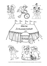 Arbeitsblatt In Der Grundschule 1 Thema Zirkus Ubersicht Werkstatt Zirkus Material Klassenubergreifendes Material Grundschulmaterial De
