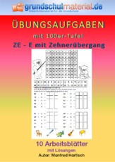 Ze Ze Mit U Ubungsaufgaben Mit 100er Tafel Plus Und Minus Im