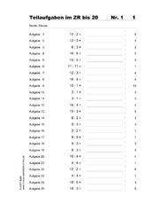 Division Arbeitsblatter Einmaleins 1x1 Mathe Klasse 2 Grundschulmaterial De